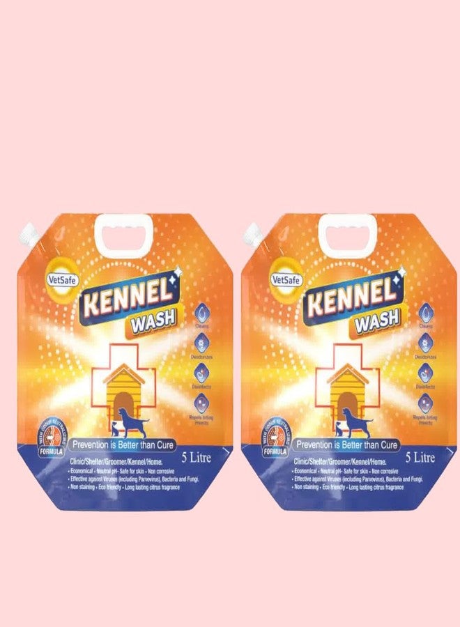 VetSafe Kennel Wash - 5000 ml (Pack of 2) | Super Concentrated Pet Floor & Kennel Cleaner | Odour Neutralizer, Disinfectant & Antimicrobial Wash for Dog Houses and Pet Areas - Image 1